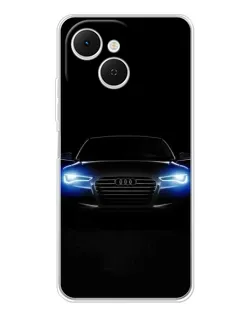 Чехол для TECNO Spark 40C с картинкой «Audi в неоне»