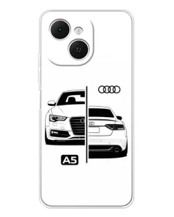Чехол для TECNO Spark 40C с картинкой «Audi — контрастный дизайн»