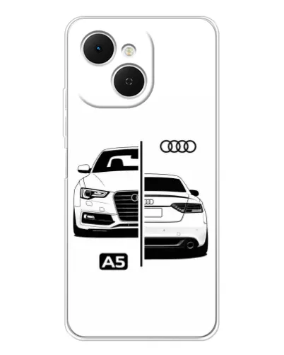 Чехол для TECNO Spark 40C с картинкой «Audi — контрастный дизайн» Чехол для TECNO Spark 40C с картинкой «Audi — контрастный дизайн»