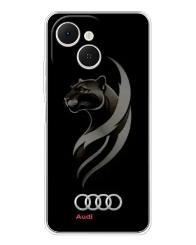 Чехол для TECNO Spark 40C с картинкой «Графика — пантера и Audi» Чехол для TECNO Spark 40C с картинкой «Графика — пантера и Audi»