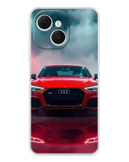 Чехол для TECNO Spark 40C с картинкой «Audi RS — красный стиль»