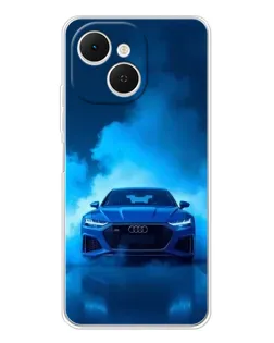 Чехол для TECNO Spark 40C с картинкой «Audi — голубая энергия»