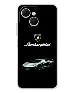 Чехол для TECNO Spark 40C с картинкой «Логотип Lamborghini классика»