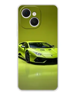 Чехол для TECNO Spark 40C с картинкой «Салатовый Lamborghini Huracan»