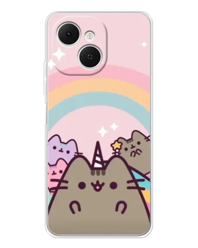 Чехол для TECNO Spark 40C с картинкой «Единорог Pusheen» Чехол для TECNO Spark 40C с картинкой «Единорог Pusheen»