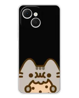 Чехол для TECNO Spark 40C с картинкой «Пушин на черном»