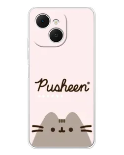 Чехол для TECNO Spark 40C с картинкой «Pusheen логотип»