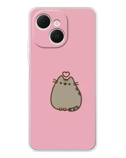 Чехол для TECNO Spark 40C с картинкой «Pusheen сердце»