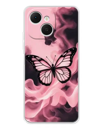 Чехол для TECNO Spark 40C с картинкой «Бабочка в дыму»