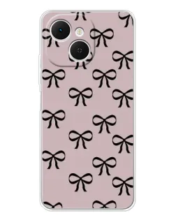 Чехол для TECNO Spark 40C с картинкой «Черные бантики»