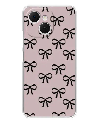 Чехол для TECNO Spark 40C с картинкой «Черные бантики»