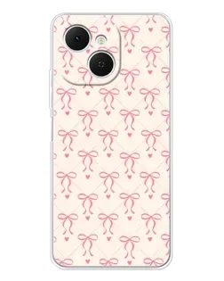 Чехол для TECNO Spark 40C с картинкой «Розовые бантики Coquette»