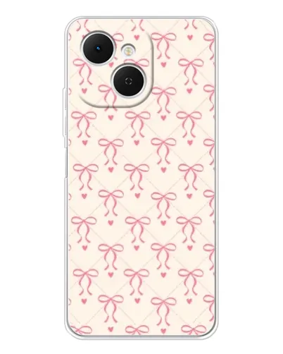 Чехол для TECNO Spark 40C с картинкой «Розовые бантики Coquette»
