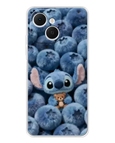 Чехол для TECNO Spark 40C с картинкой «Стич и голубика»