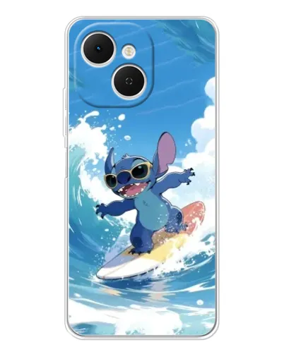 Чехол для TECNO Spark 40C с картинкой «Стич на волне»