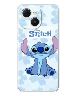 Чехол для TECNO Spark 40C с картинкой «Stitch среди цветов»