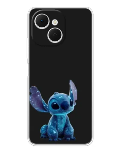 Чехол для TECNO Spark 40C с картинкой «Стич на черном»