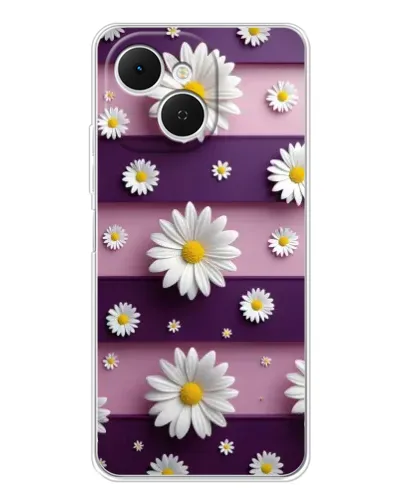 Чехол для TECNO Spark 40C с картинкой «Ромашки на фиолетовом» Чехол для TECNO Spark 40C с картинкой «Ромашки на фиолетовом»