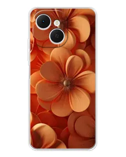Чехол для TECNO Spark 40C с картинкой «Оранжевый макро цветок»