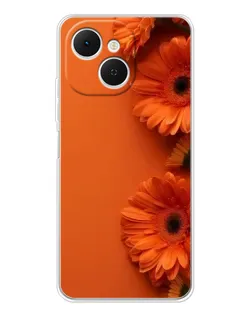 Чехол для TECNO Spark 40C с картинкой «Оранжевые герберы»