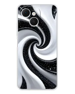 Чохол для TECNO Spark 40C з картинкою «Чорно-біла спіраль»