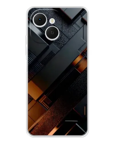 Чехол для TECNO Spark 40C с картинкой «Черные геометрические блоки» Чехол для TECNO Spark 40C с картинкой «Черные геометрические блоки»