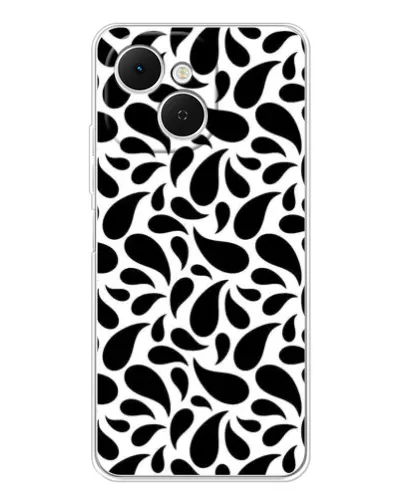Чехол для TECNO Spark 40C с картинкой «Контрастные черные капли» Чехол для TECNO Spark 40C с картинкой «Контрастные черные капли»