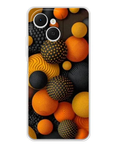 Чехол для TECNO Spark 40C с картинкой «Объемные оранжевые сферы» Чехол для TECNO Spark 40C с картинкой «Объемные оранжевые сферы»