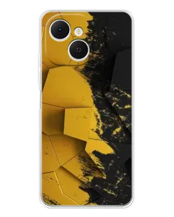 Чехол для TECNO Spark 40C с картинкой «Золотые осколки геометрии»