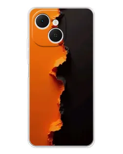 Чехол для TECNO Spark 40C с картинкой «Оранжевый разлом»