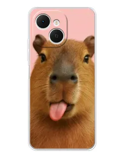 Чохол для TECNO Spark 40C з картинкою «Капібара з язиком»