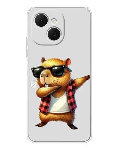 Чохол для TECNO Spark 40C з картинкою «Капібара репер даб» Чохол для TECNO Spark 40C з картинкою «Капібара репер даб»