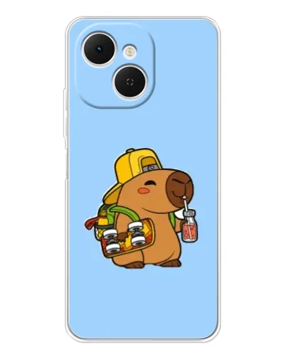Чохол для TECNO Spark 40C з картинкою «Капібара на скейті» Чохол для TECNO Spark 40C з картинкою «Капібара на скейті»