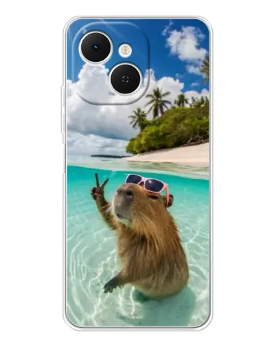 Чохол для TECNO Spark 40C з картинкою «Капібара на морі» Чохол для TECNO Spark 40C з картинкою «Капібара на морі»