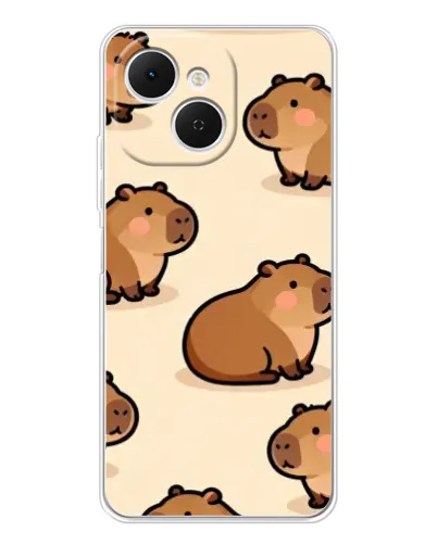 Чохол для TECNO Spark 40C з картинкою «Паттерн милих капібар» Чохол для TECNO Spark 40C з картинкою «Паттерн милих капібар»