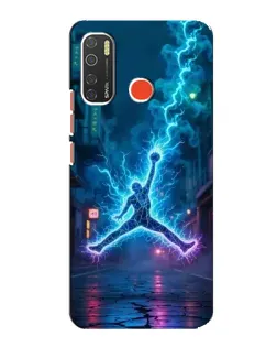 Чехол для TECNO Spark 5 Pro с картинкой «Jordan Gold Jumpman»