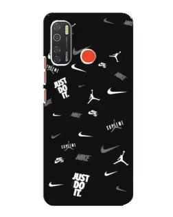 Чехол для TECNO Spark 5 Pro с картинкой «Nike Black Pattern»