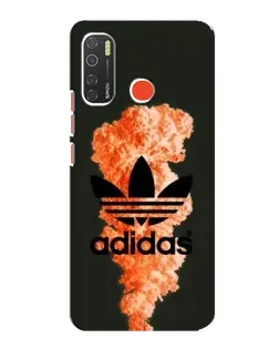 Чехол для TECNO Spark 5 Pro с картинкой «Оранжевый дым Adidas»