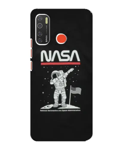 Чехол для TECNO Spark 5 Pro с картинкой «NASA — шагаем по Луне»