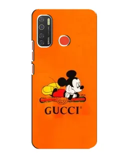 Чохол для TECNO Spark 5 Pro з картинкою «Міккі Маус Gucci — помаранч»