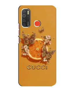 Чохол для TECNO Spark 5 Pro з картинкою «Gucci — золоті метелики»