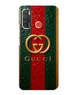 Чохол для TECNO Spark 5 Pro з картинкою «Gucci — фірмова смуга та золото»