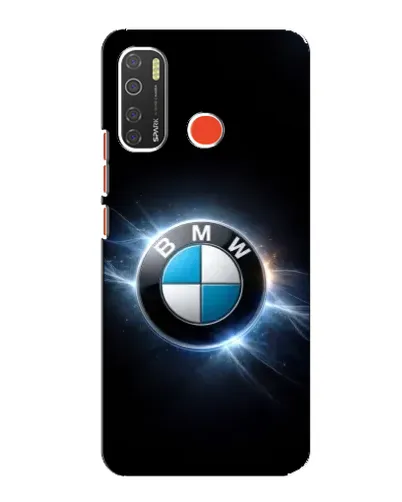 Чехол для TECNO Spark 5 Pro с картинкой «BMW — неоновое сияние»