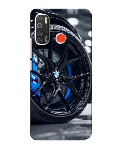 Чехол для TECNO Spark 5 Pro с картинкой «Колесо BMW вблизи»