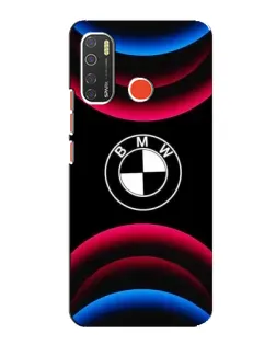 Чехол для TECNO Spark 5 Pro с картинкой «Логотип BMW и неоновые дуги»