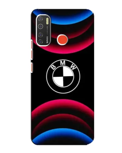 Чехол для TECNO Spark 5 Pro с картинкой «Логотип BMW и неоновые дуги»
