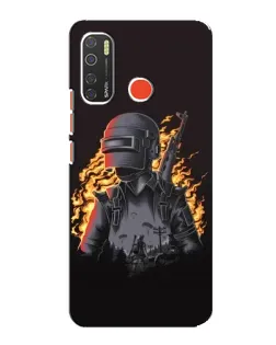 Чохол для TECNO Spark 5 Pro з картинкою «PUBG — вогняний силует»