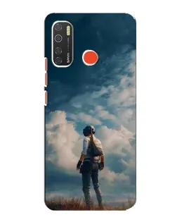 Чохол для TECNO Spark 5 Pro з картинкою «Герой PUBG на скелі»