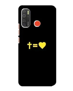 Чехол для TECNO Spark 5 Pro с картинкой «Сердце и Крест»