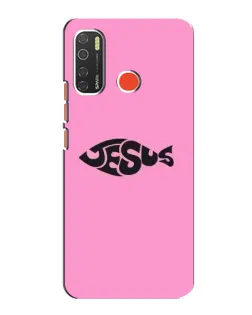 Чехол для TECNO Spark 5 Pro с картинкой «Розовый символ  Jesus»